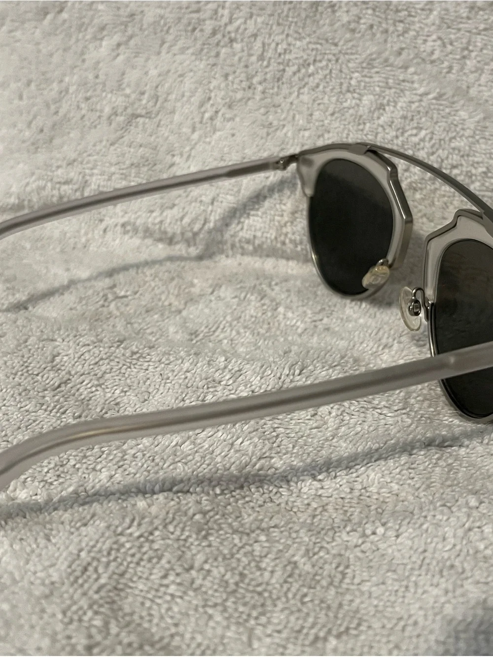 Dior SO REAL Silver Mirrored Aviator Sunglasses with Clear Frame